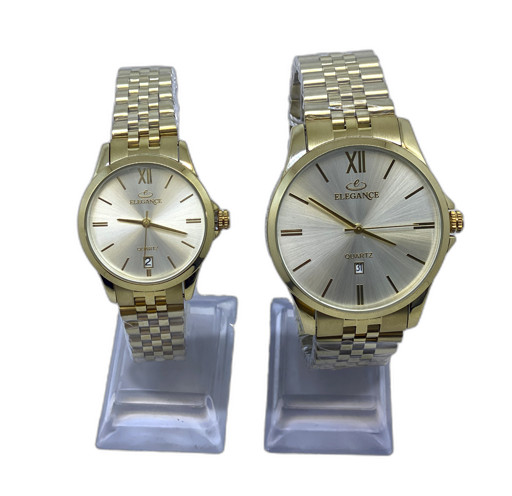 ساعت الگانس ست زنانه مردانه کلاسیک مدل 1335G کد SP-01